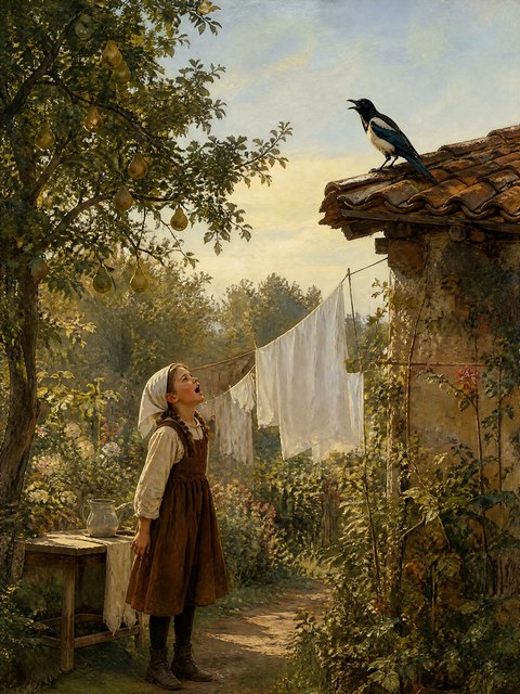 Die silberne Elster
